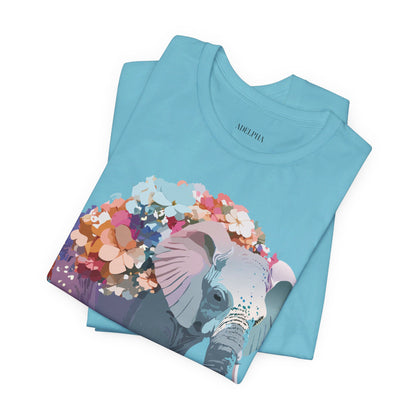 Natural Cotton Tee Shirt with Elephant Printify