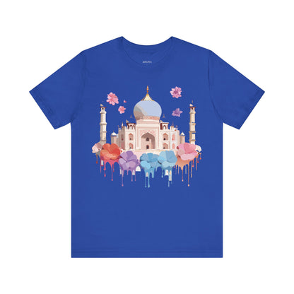 Natural Cotton Tee Shirt - Taj Mahal, India Printify