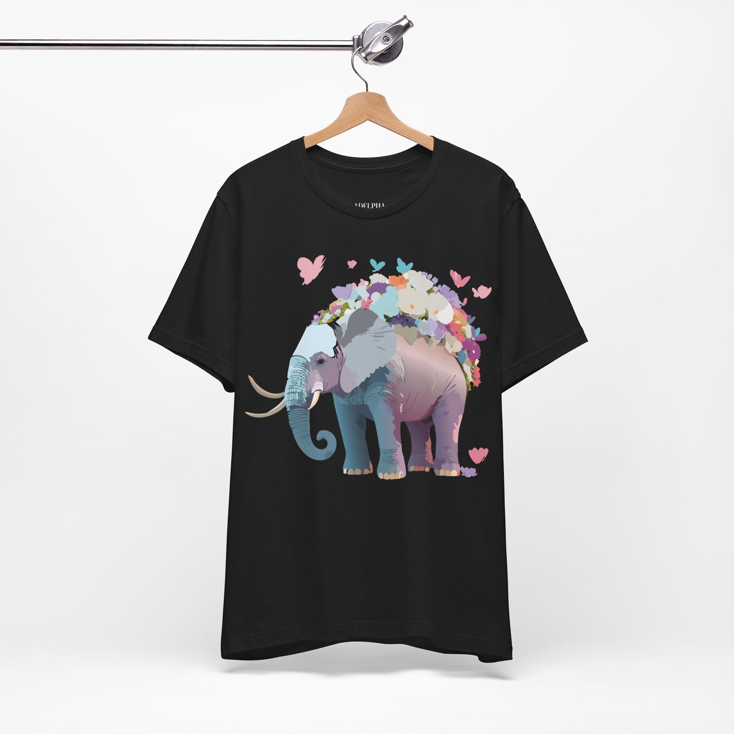 T-Shirt aus natürlicher Baumwolle mit Elefant