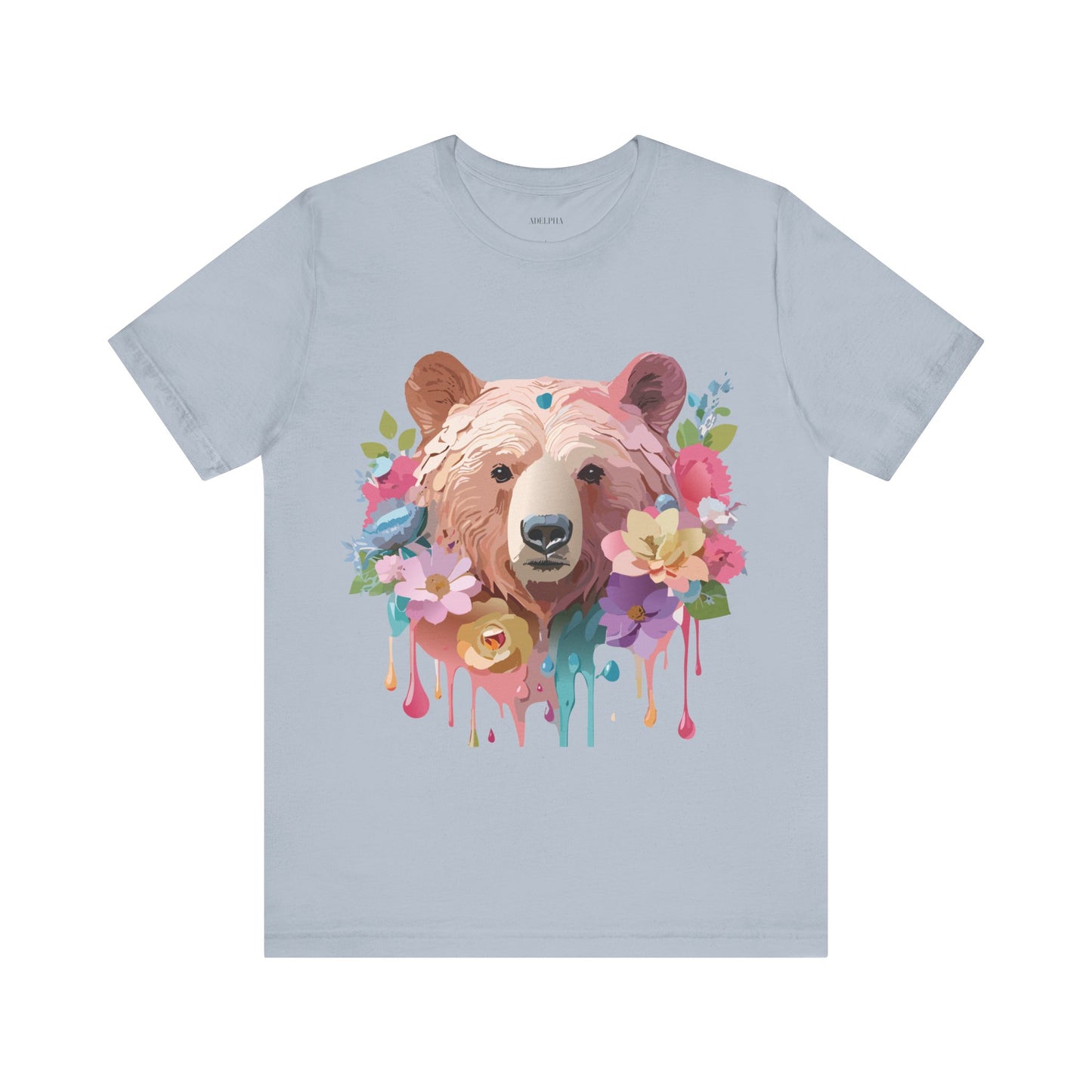 Natural Cotton Tee Shirt with Bear