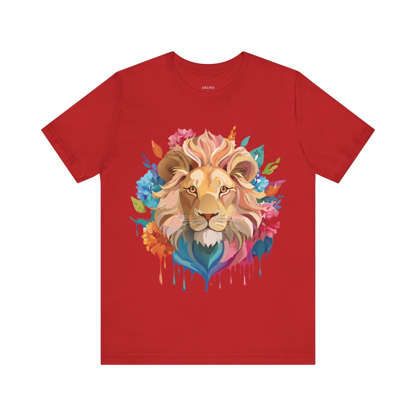 Natural Cotton Tee Shirt with Lion