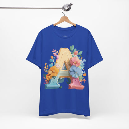 Natural Cotton Tee Shirt - Letters Collection - A Printify