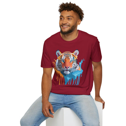 Tiger Shirt Unisex Animal Tee Ring Spun Cotton Gildan Softstyle Short Sleeve