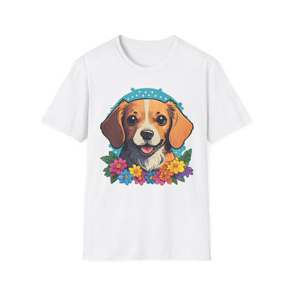 Dog Shirt Unisex Animal Tee Softstyle Cotton Ring Spun Comfort