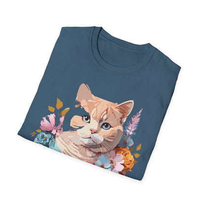 Cat Shirt Unisex Kitten Tee Softstyle Gildan 64000 Cotton Tee