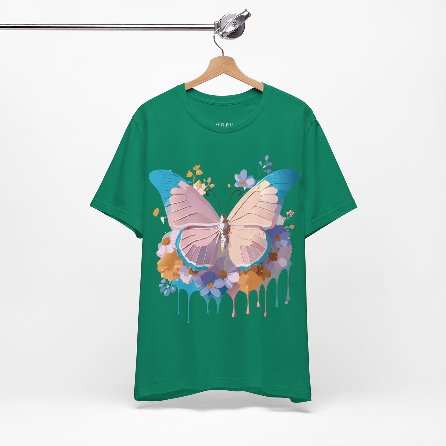 T-shirt en coton naturel avec papillon