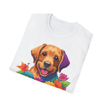 Unisex Dog Shirt With Animals Tee Softstyle Gildan 64000 Comfort Fit