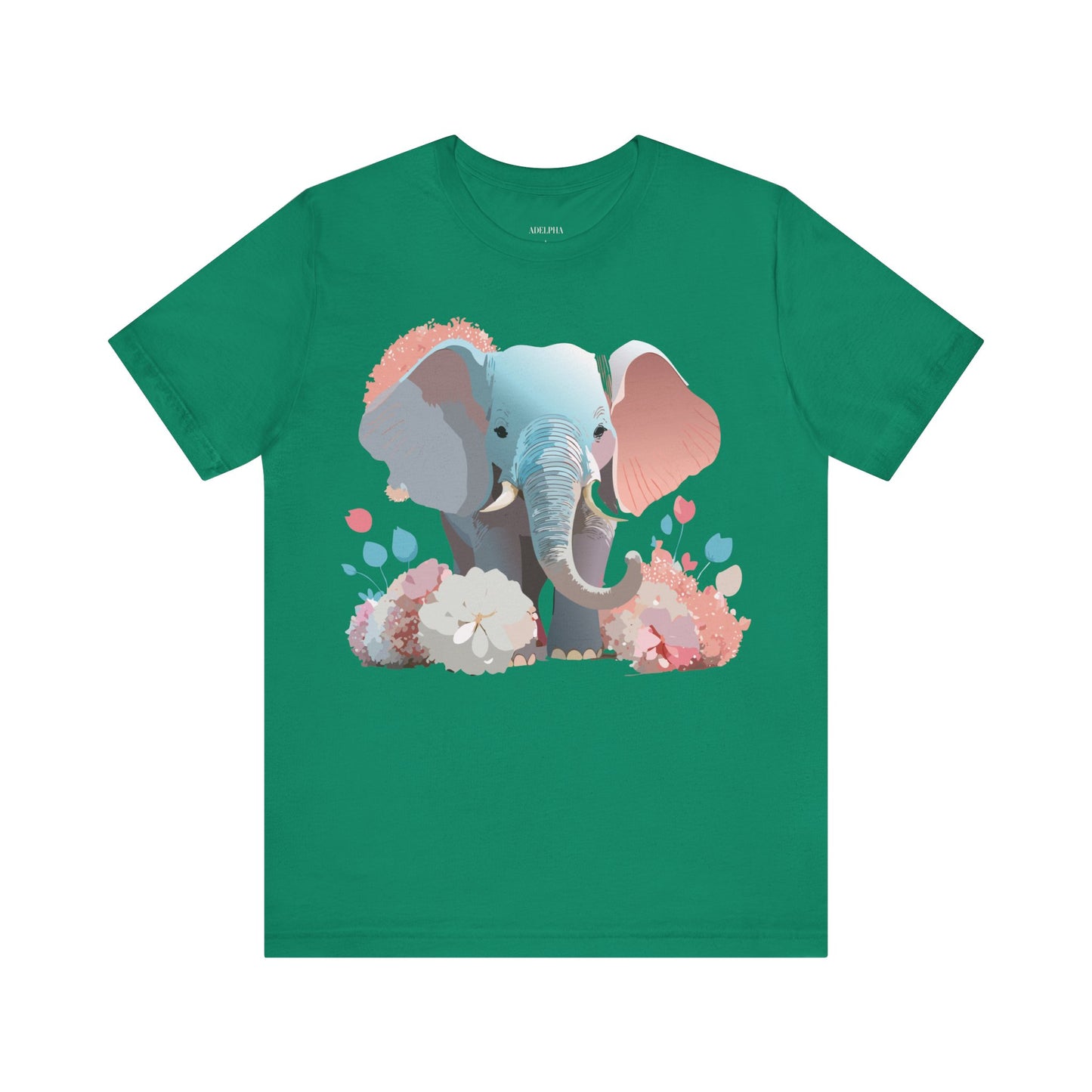 Natural Cotton Tee Shirt with Elephant