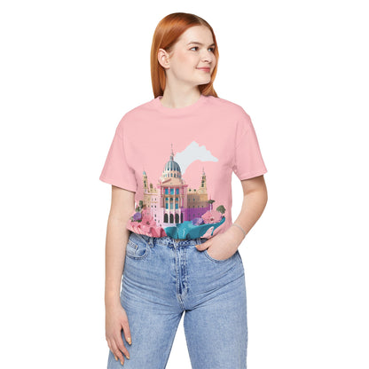 Natural Cotton Tee Shirt - Beautiful Places Collection - Madrid Printify