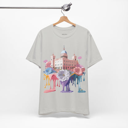 Natural Cotton Tee Shirt - Beautiful Places Collection - Madrid Printify