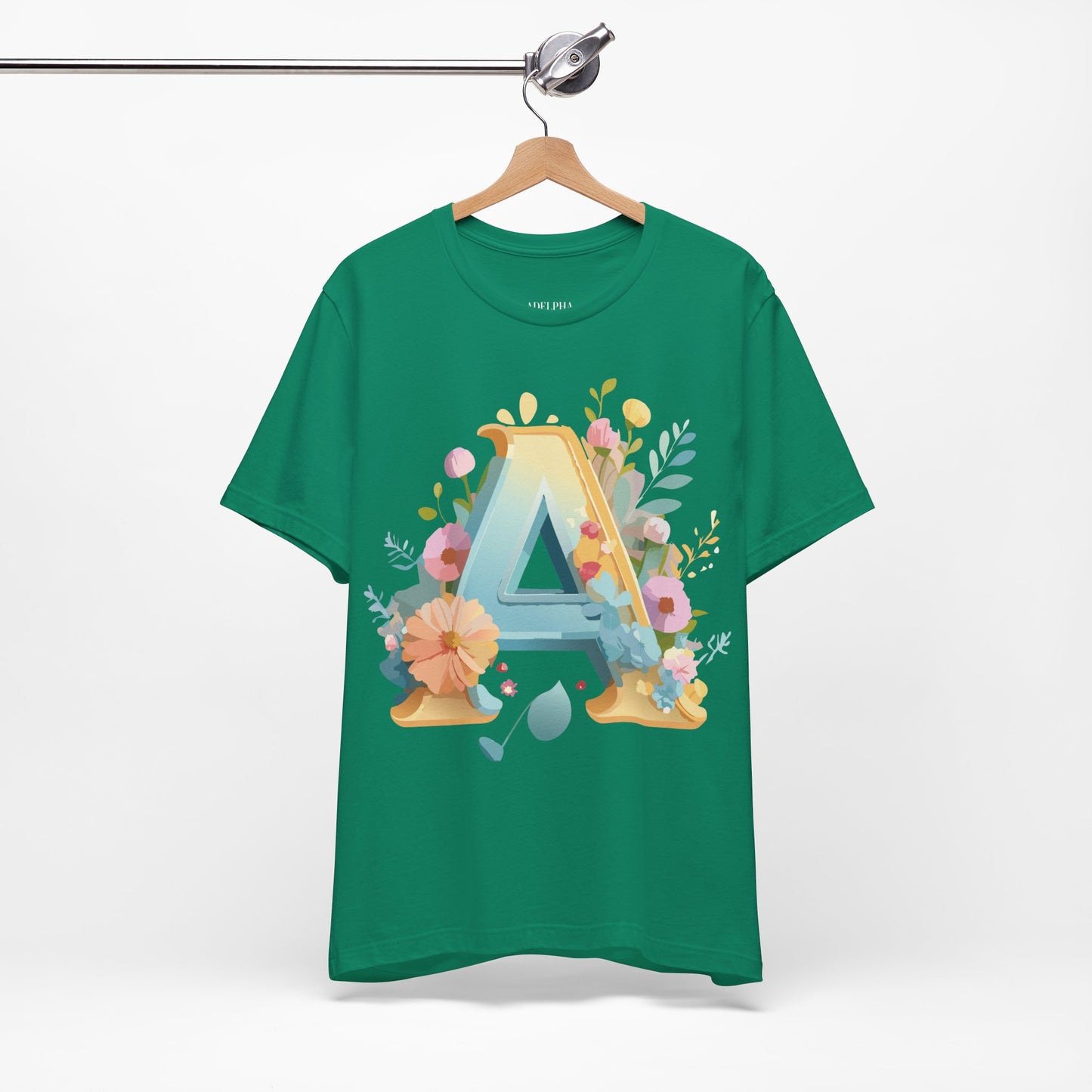 Natural Cotton Tee Shirt - Letters Collection - A