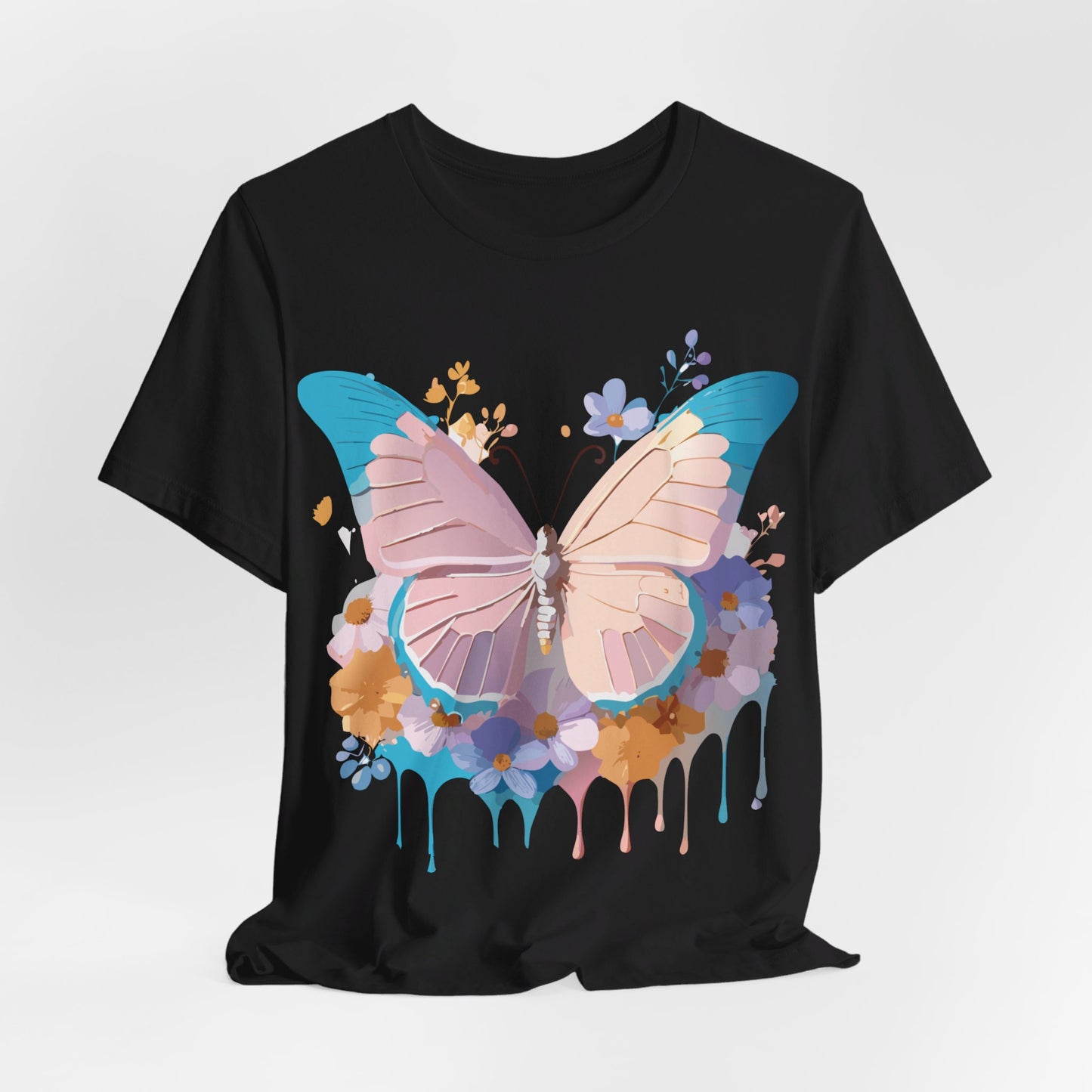 T-shirt en coton naturel avec papillon