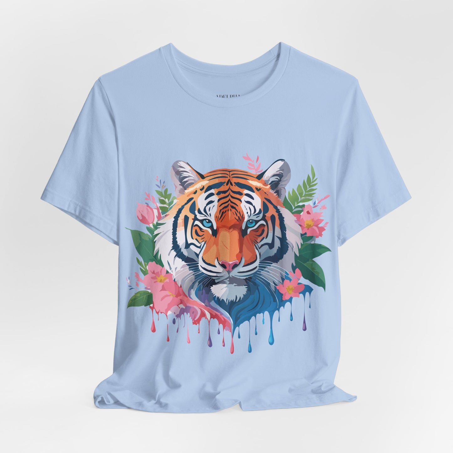 Natural Cotton Tee Shirt with Tiger