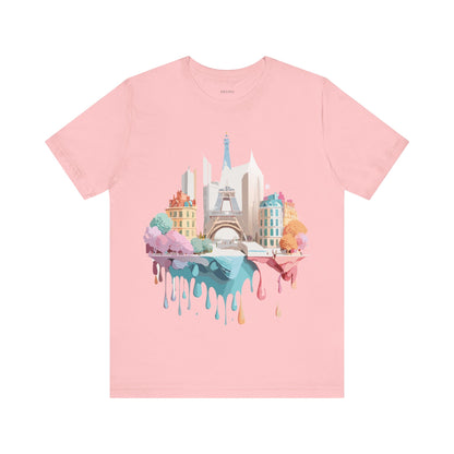 Natural Cotton Tee Shirt - Beautiful Places Collection - Paris Printify