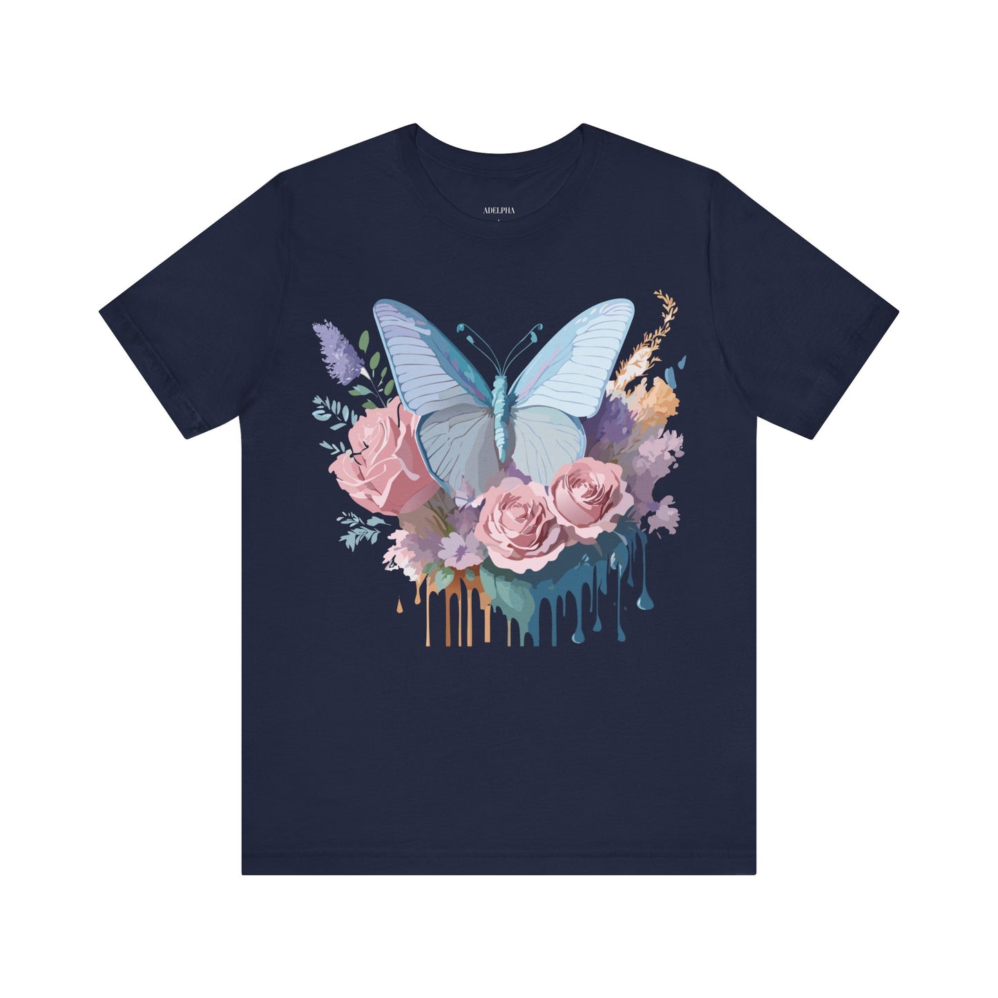 T-shirt en coton naturel avec papillon