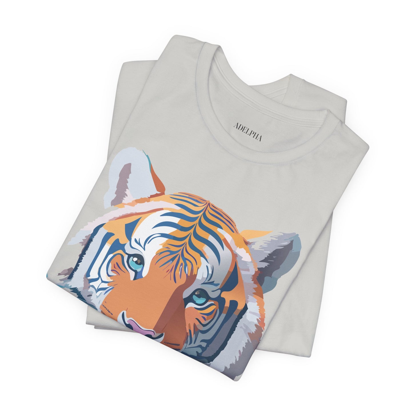 Natural Cotton Tee Shirt with Tiger