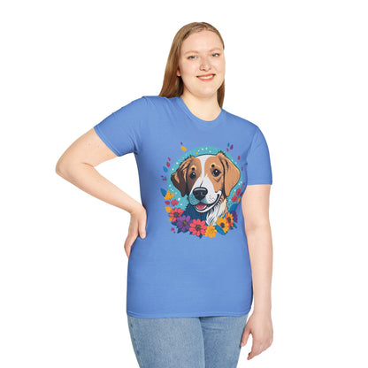 Unisex Dog Shirt Animal Print Tee Gildan Softstyle 64000 Cotton