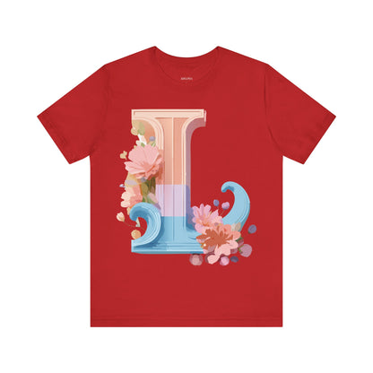 Natural Cotton Tee Shirt - Letters Collection - L Printify