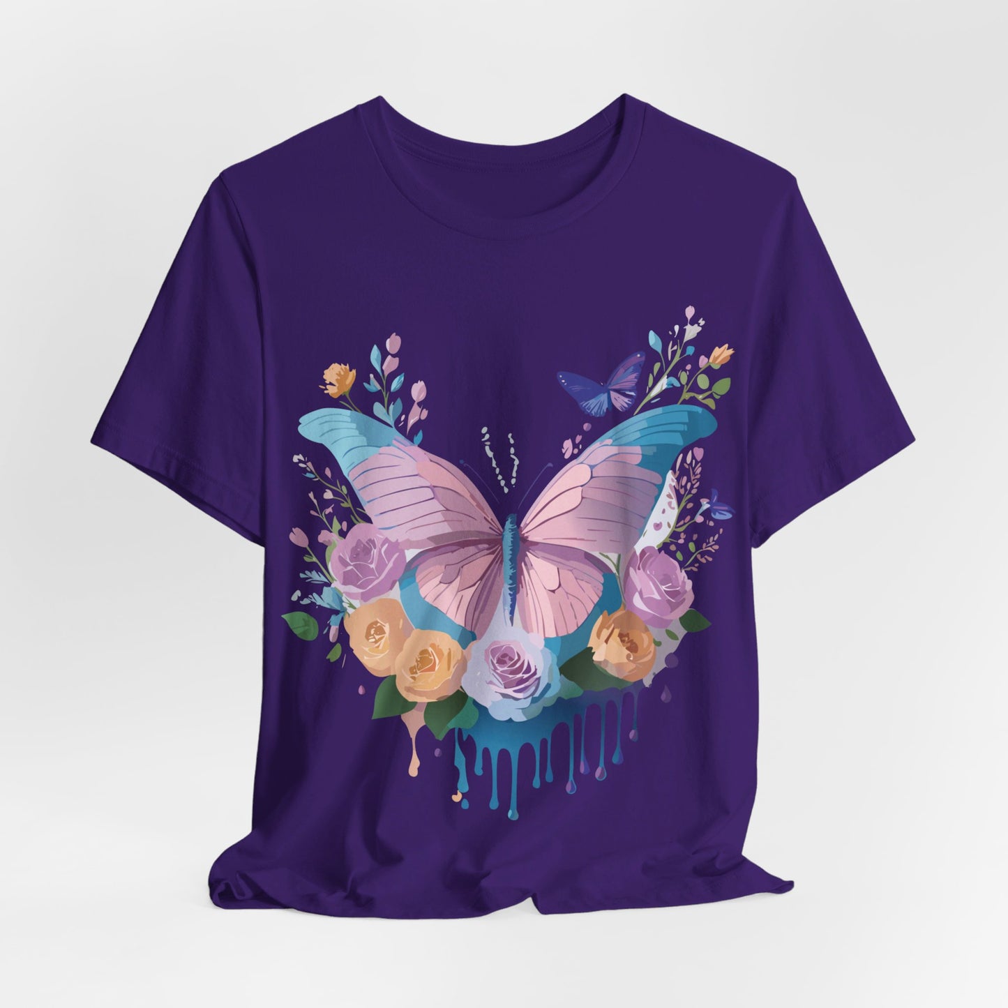 T-Shirt aus natürlicher Baumwolle mit Schmetterling