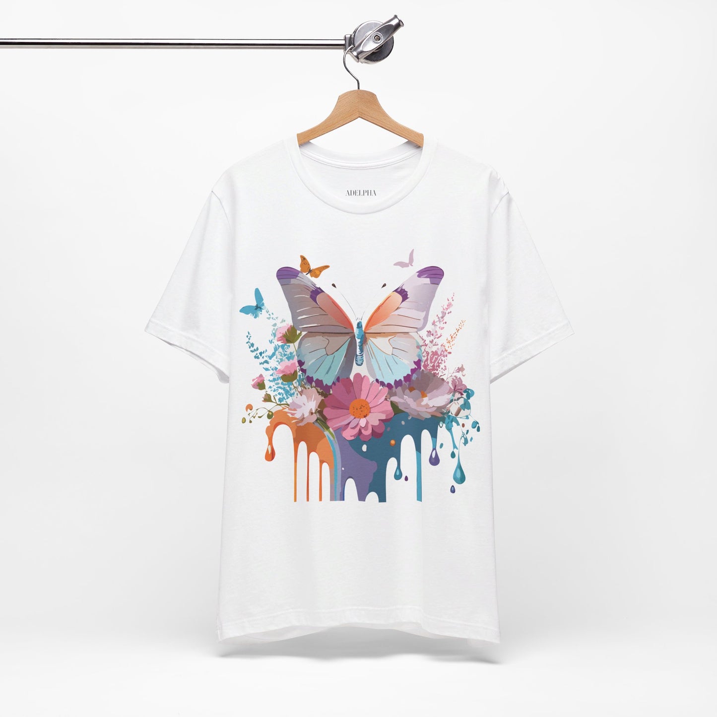 T-shirt en coton naturel avec papillon