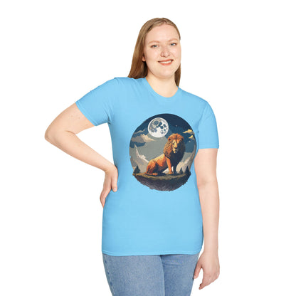 Lion Shirt Unisex Animal Tee Softstyle 64000 100 Percent Ring-Spun Cotton