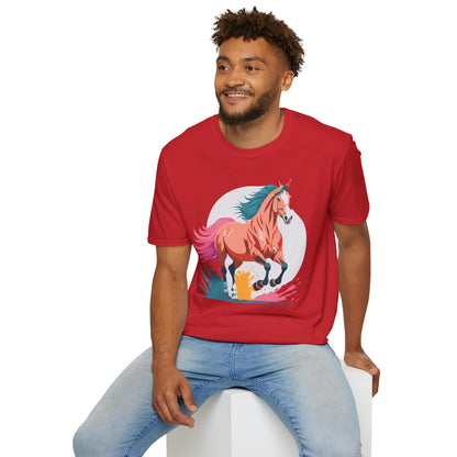 Unisex Horse Shirt Tee Gildan Softstyle 64000 Premium Ringspun Cotton