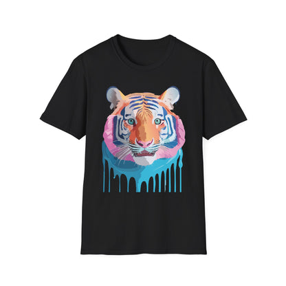 Tiger Print Unisex Softstyle Breathable Cotton Tee 64000 Gildan Shirt