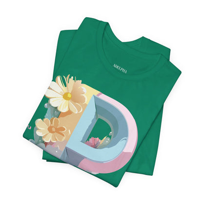 Natural Cotton Tee Shirt - Letters Collection - P Printify