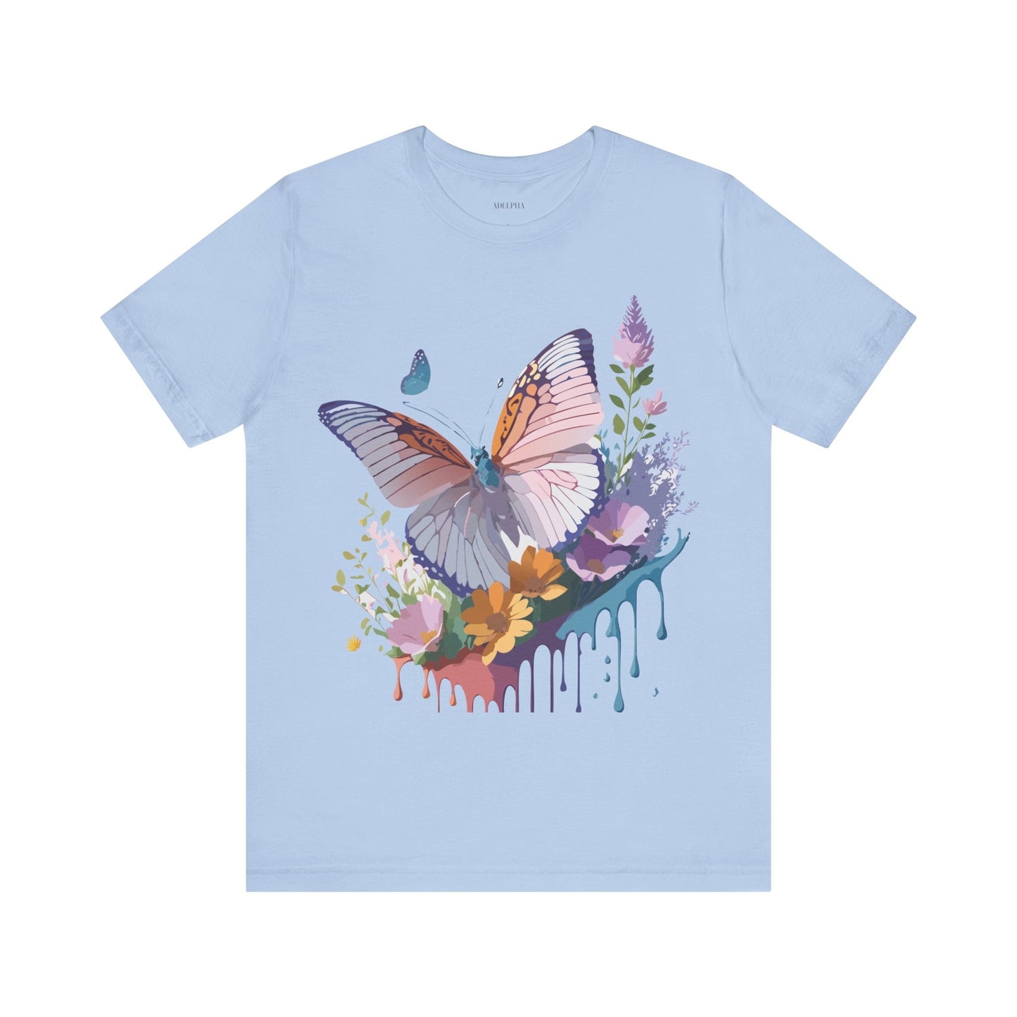 T-shirt en coton naturel avec papillon