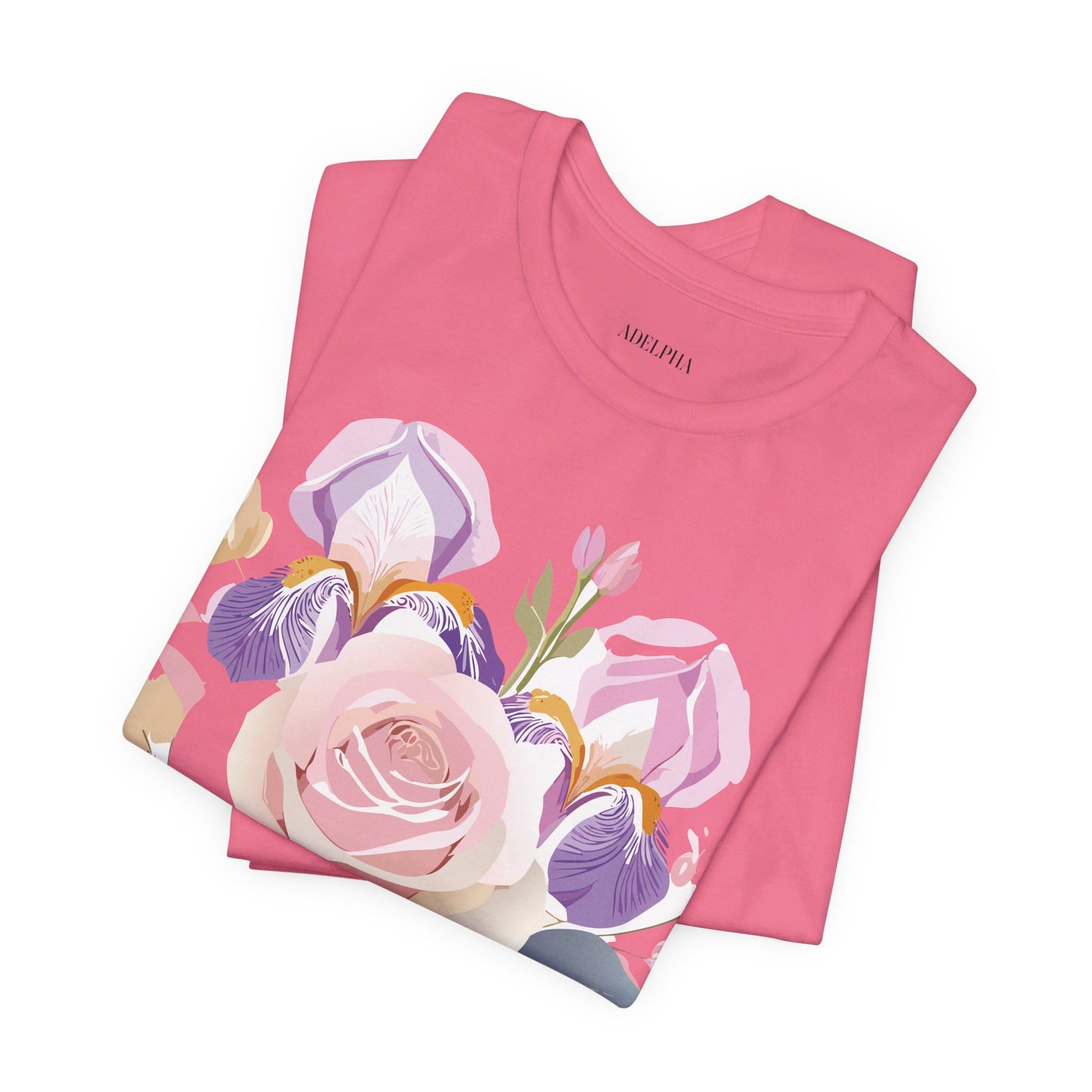 T-Shirt aus natürlicher Baumwolle mit Blumen