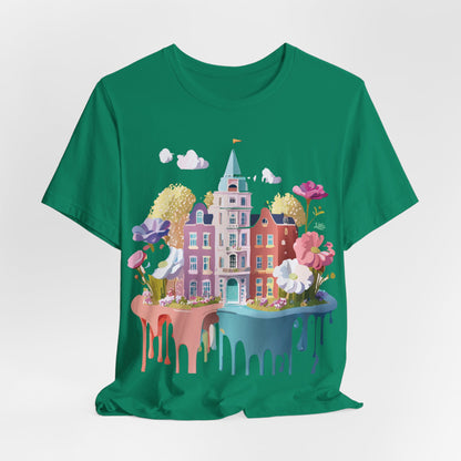 Natural Cotton Tee Shirt - Beautiful Places Collection - Amsterdam Printify
