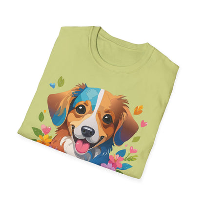 Dog Shirt Unisex Animal Tee 100 Percent Cotton Gildan Softstyle 64000