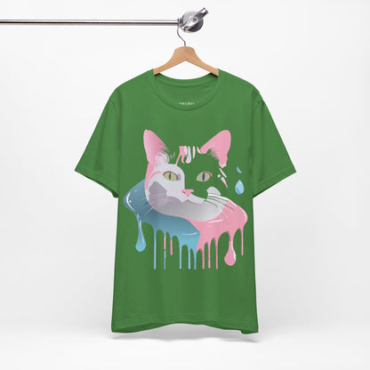 Natural Cotton Tee Shirt with Cat Printify
