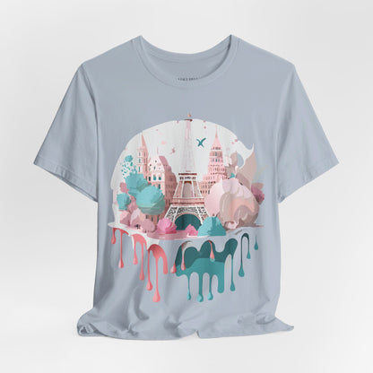 Natural Cotton Tee Shirt - Beautiful Places Collection - Paris Printify