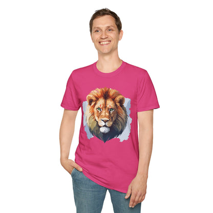 Lion Shirt Unisex Animal Tee Softstyle Gildan 64000 100 Percent Ring Spun Cotton
