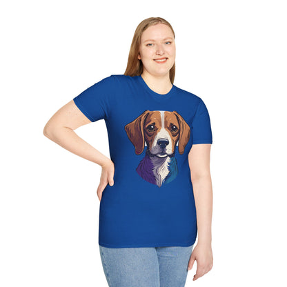 Dog Shirt Unisex Animal Print Tee Softstyle 100 Percent Cotton Gildan 64000