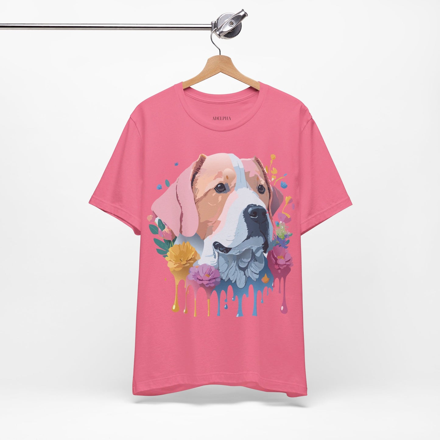 T-Shirt aus natürlicher Baumwolle mit Hund