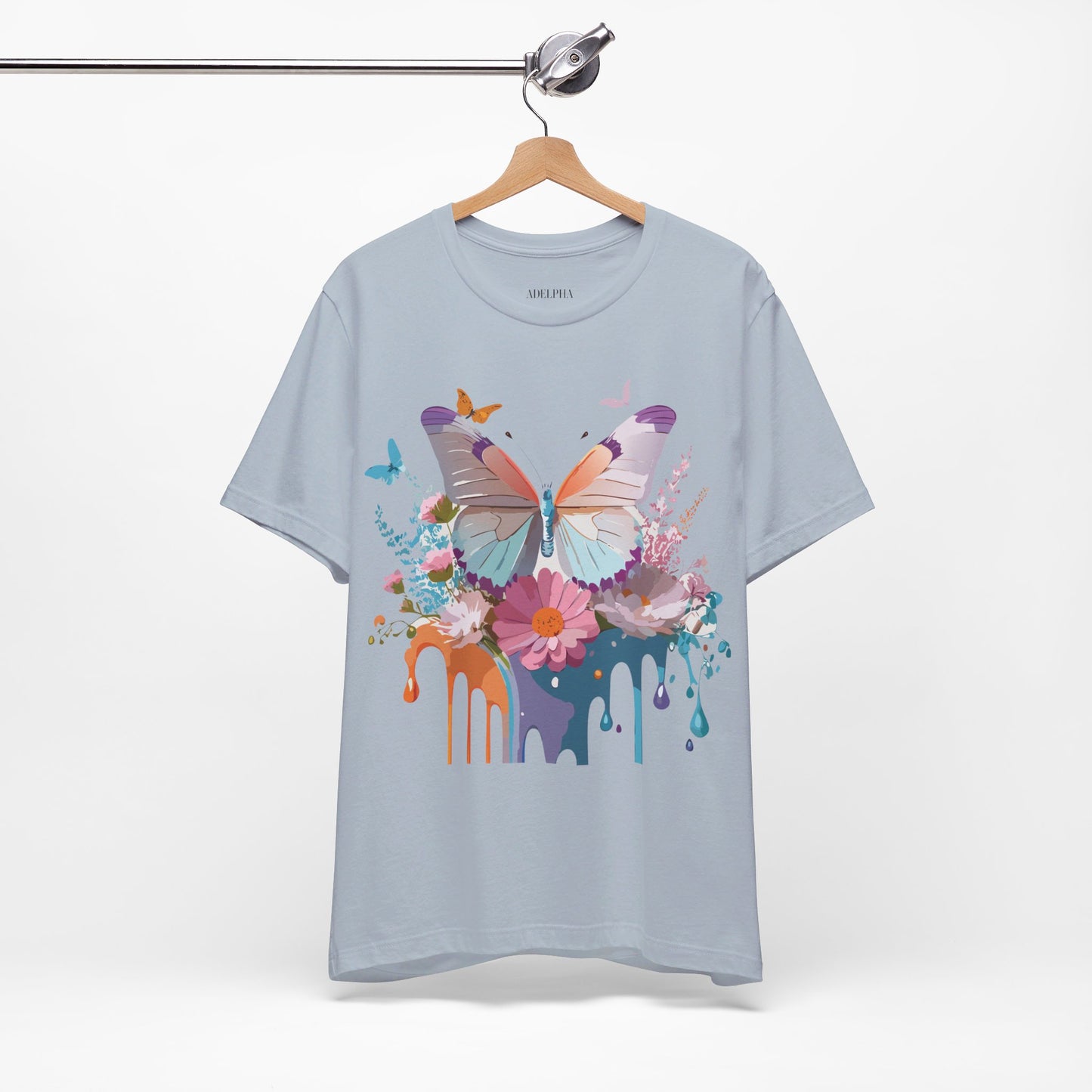 T-shirt en coton naturel avec papillon