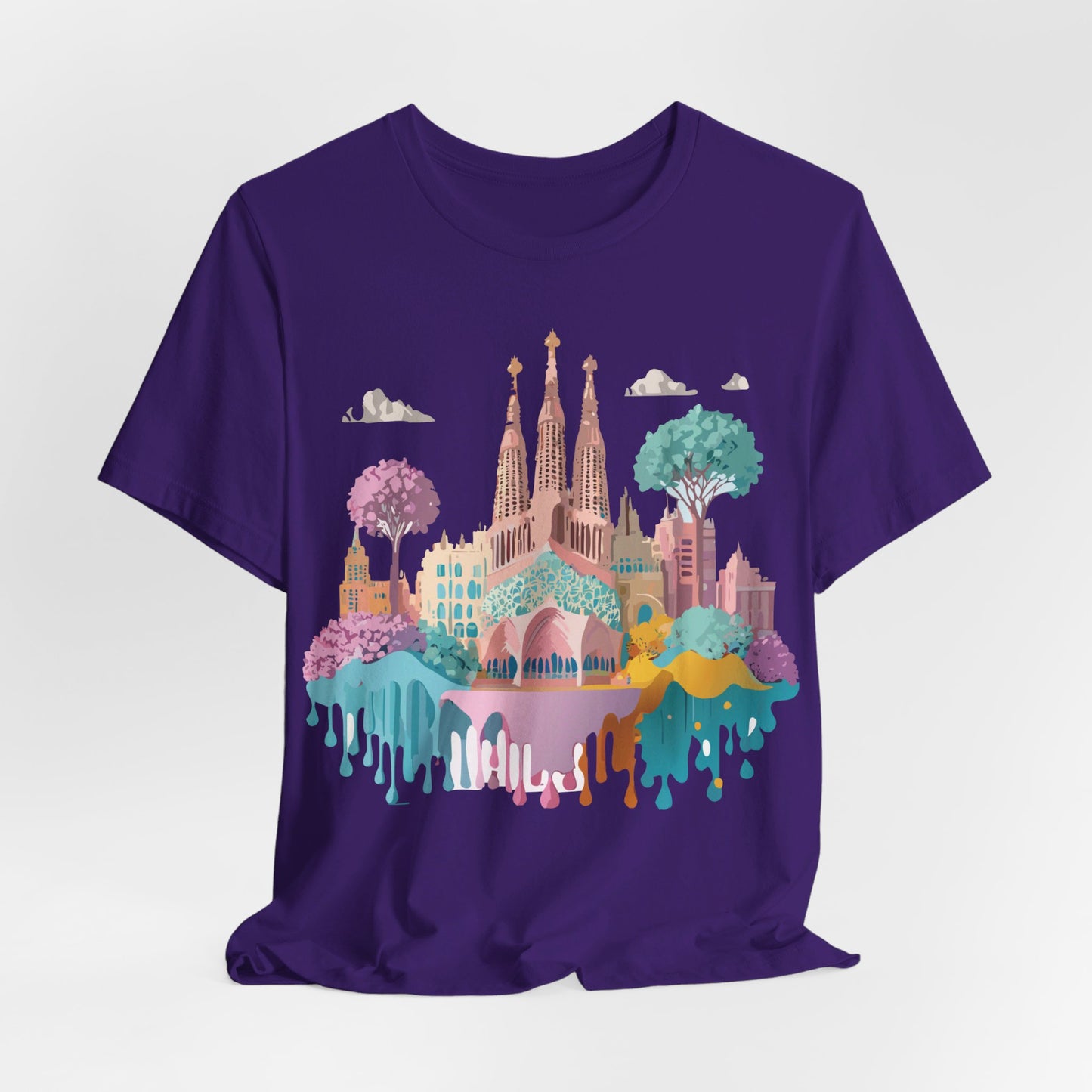 T-Shirt aus natürlicher Baumwolle – Kollektion „Beautiful Places“ – Barcelona