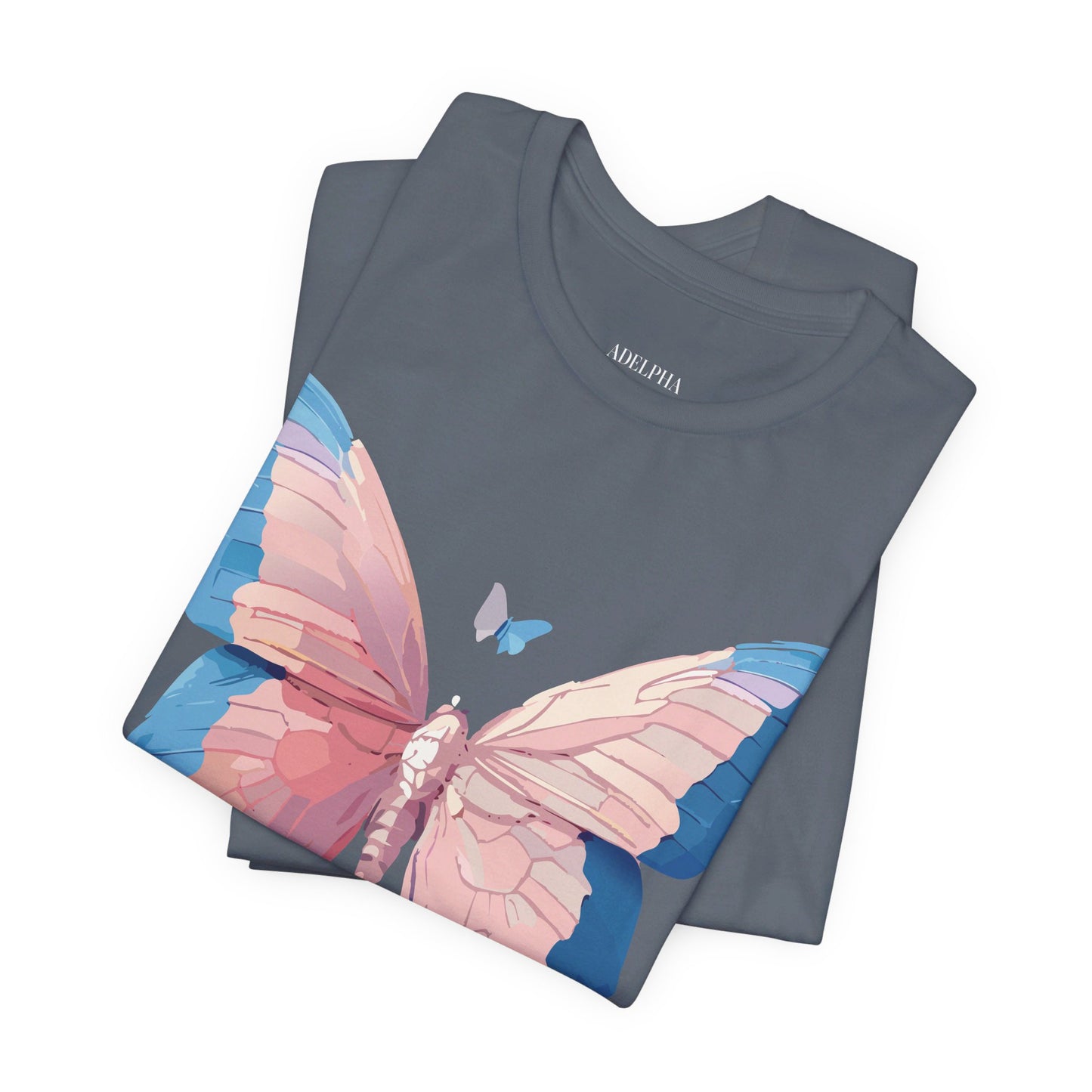 T-shirt en coton naturel avec papillon