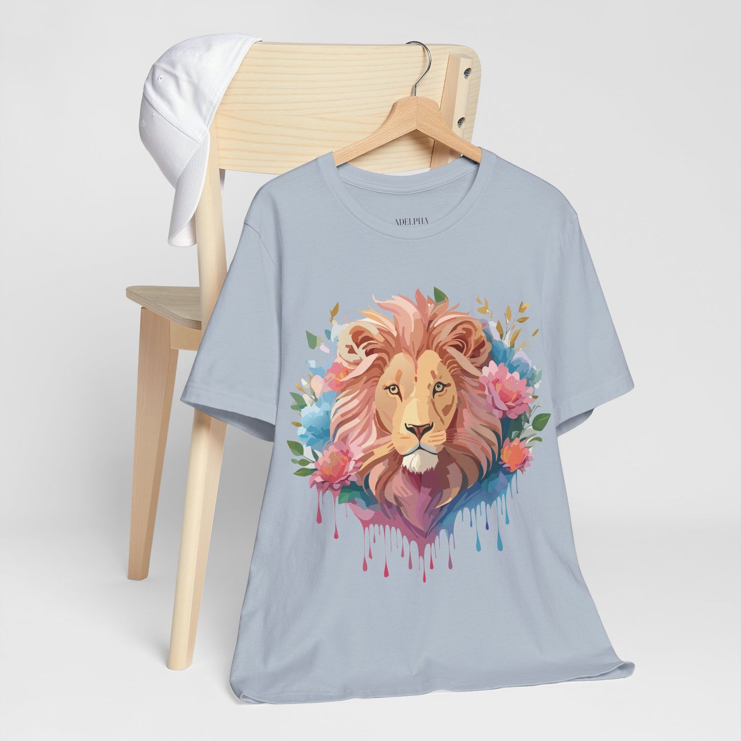 Natural Cotton Tee Shirt with Lion