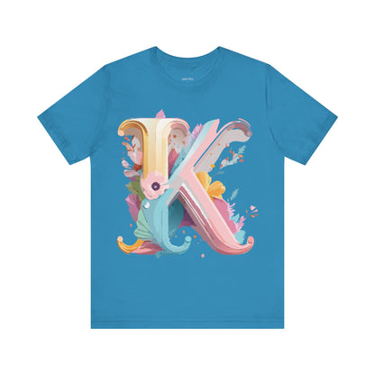 Natural Cotton Tee Shirt - Letters Collection - K Printify