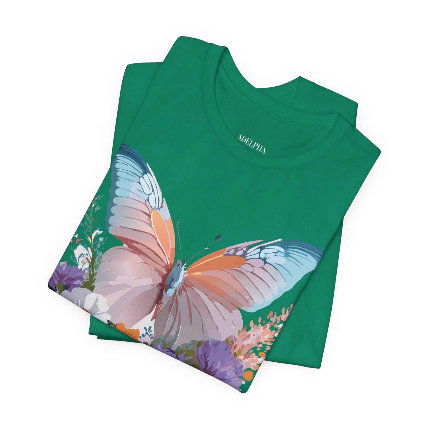 T-Shirt aus natürlicher Baumwolle mit Schmetterling