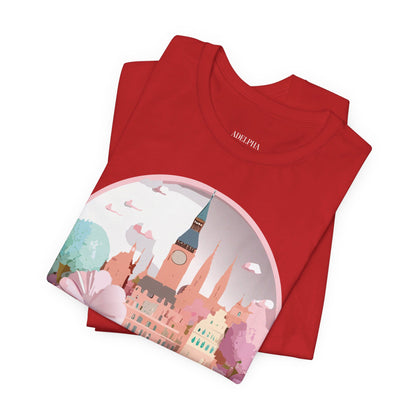 Natural Cotton Tee Shirt - Beautiful Places Collection - Prague Printify