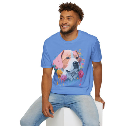 Dog Shirt Unisex Softstyle Cotton Tee 64000 Graphic Animal Print