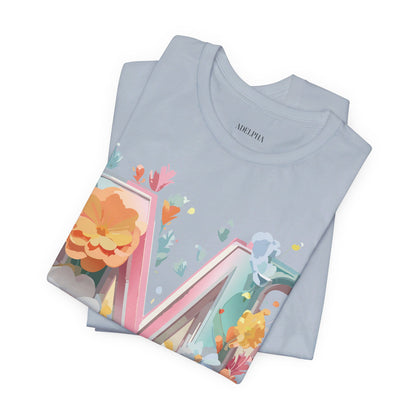 Natural Cotton Tee Shirt - Letters Collection - M Printify
