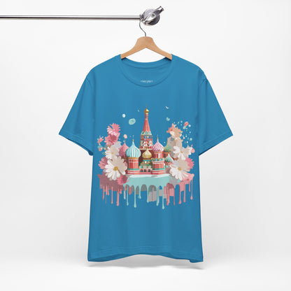 Natural Cotton Tee Shirt - Beautiful Places Collection - Moscow Printify