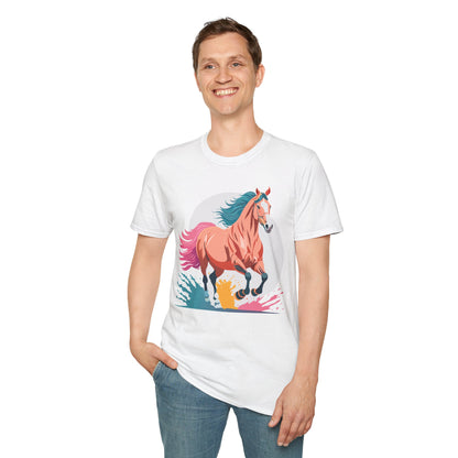 Unisex Horse Shirt Tee Gildan Softstyle 64000 Premium Ringspun Cotton