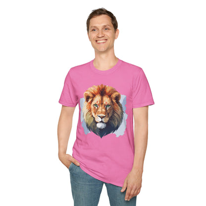 Lion Shirt Unisex Animal Tee Softstyle Gildan 64000 100 Percent Ring Spun Cotton