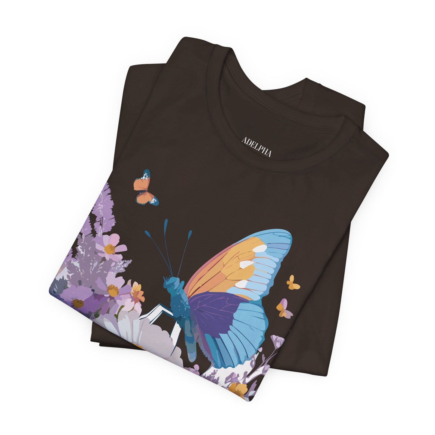 T-Shirt aus natürlicher Baumwolle mit Schmetterling